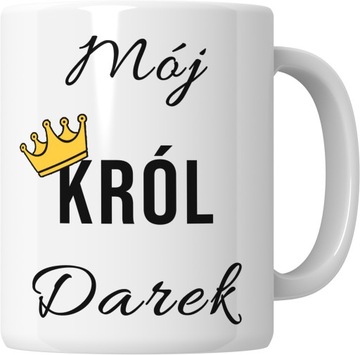KUBEK 330 ML KRÓL FACET WALENTYNKI PREZENT + IMIĘ