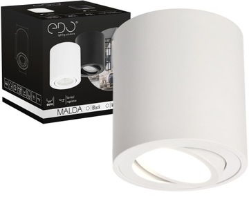 OPRAWA NATYNKOWA MAT WALEC TUBA LED RUCHOMA GU10 BIAŁA EDO