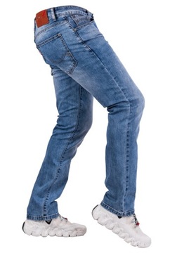 Spodnie męskie niebieskie JEANSOWE klasyczne DURAB r.35
