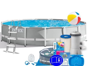 BASEN OGRODOWY STELAŻOWY Z POMPĄ 457 X 107 CM MEGA ZESTAW 18W1 INTEX 26724