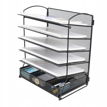 Практичный и элегантный органайзер для документов, сортировщик, 5 полок + ящик.