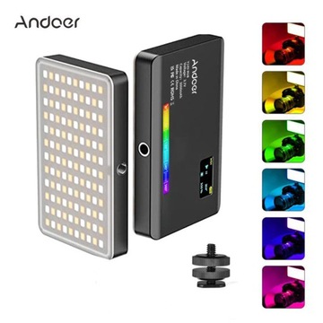 Светодиодная видеолампа Andoer Y140 RGB перезаряжаемая