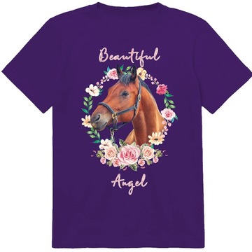 T-SHIRT KOSZULKA KONIE 140 146 JAKOŚĆ JAKOŚĆ