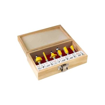 ZESTAW FREZÓW SZYBKOTNĄCYCH DO DREWNA 6 ELEMENTÓW