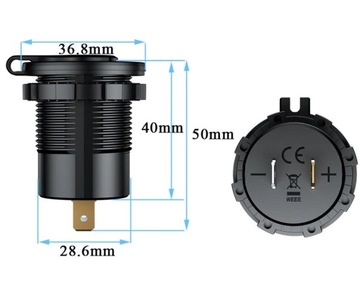 Цифровой светодиодный вольтметр USB WC 3.0