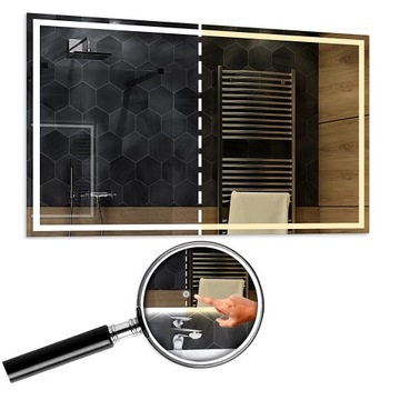 Lustro podświetlane Dual led 90x80cm Atlanta+Dotyk