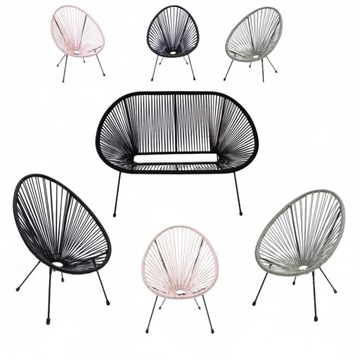 ОВАЛЬНЫЙ САДОВЫЙ НАБОР ДЛЯ ТЕРРАСЫ, БАЛКОНА, ОТЕЛЯ, МАГАЗИНА МОРОЖЕНОГО 3 ЦВЕТА СОВРЕМЕННЫЙ