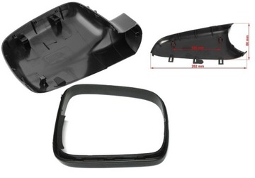 VW T5 CADDY 03- POUZDRO ZRCÁTKO + RAMKA. LEVÝ