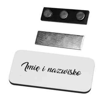 PLAKIETKA MAGNESOWA MAGNES IMIĘ identyfikator 2