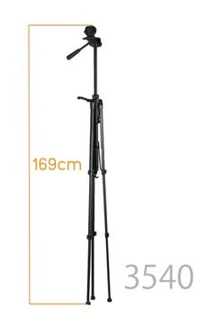 ВЫСОКИЙ АЛЮМИНИЕВЫЙ ШТАТИВ 3540, 169 см, футляр
