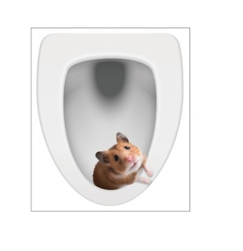 chomik naklejka na toaleta wc ubkiację
