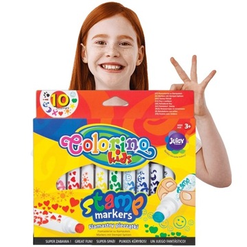 Colorino Flamastry z pieczątkami 10 szt 34623