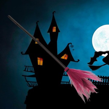 Akcesoria do kostiumów na miotłę czarownicy, dekoracja imprezowa Halloweenowa róża czarownicy