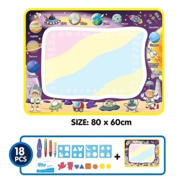 Kids Water Doodle Mat Dinosaur Style Drawing Mat Educational Toys Coloring