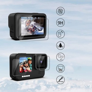 СИЛИКОНОВАЯ КРЫШКА GOPRO 12/11/10/9 С КОМПЛЕКТОМ ЗАКАЛЕННОГО СТЕКЛА