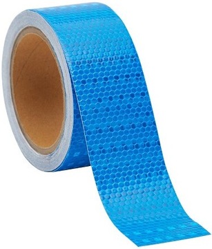TAŚMA ODBLASKOWA NIEBIESKA PLASTER MIODU 5CM