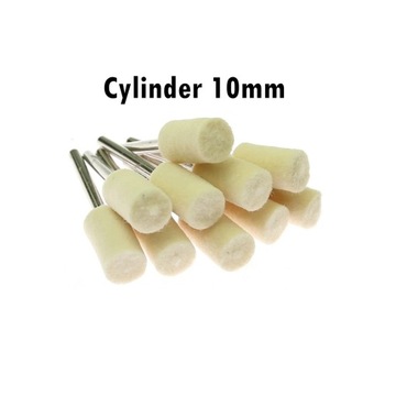 Filc w stylu cylindra 10 mm 10 szt.filcu wełn.i skóry do tarczy polerskiej