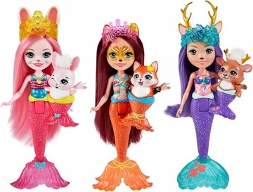 НАБОР ENCHANTIMALS ROYAL ROYAL PERMAID ИЗ 3 КУКЛ С ЖИВОТНЫМИ HCF87