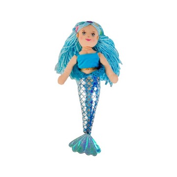 КУКЛА-РУСАЛОЧКА ДЛЯ ДЕВОЧЕК, КУДРЫ, тряпка