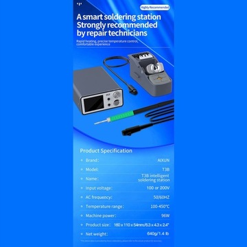 Паяльная станция AIXUN T3B 230 В с ручкой T210
