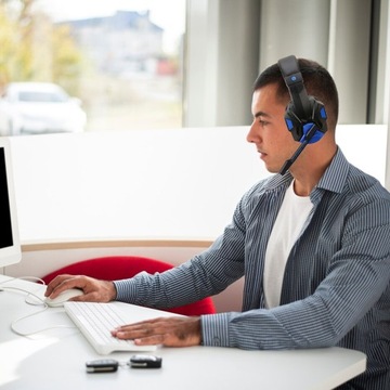 ИГРОВЫЕ НАУШНИКИ ДЛЯ ПК-ГЕЙМЕРОВ USB LED МИКРОФОН