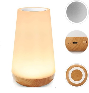BEZPRZEWODOWA BIURKOWA LAMPKA NOCNA DLA DZIECI DOTYKOWA RGB USB PILOT