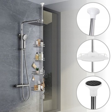 ПОЛКА ДЛЯ ДУША УГЛОВАЯ, ТЕЛЕСКОПИЧЕСКАЯ ДЛЯ КОСМЕТИКИ ДЛЯ ВАННОЙ, 3,2 м