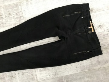 BIBA BY escada czarne jeans slim spodnie 34 xs