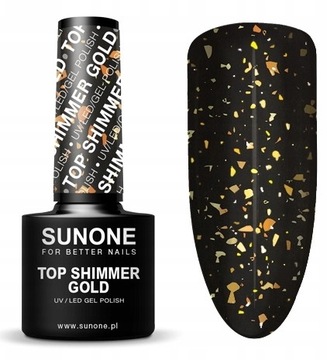 SUNONE TOP NO WIPE - SHIMMER GOLD UV/LED 5 ml