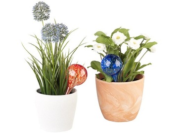 Шары для полива, поилки для цветочных горшков, цветное стекло 4 шт.