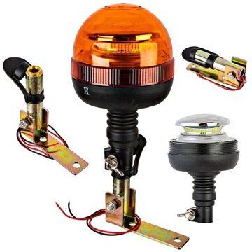 LAMPA BŁYSKOWA KOGUT 36 LED 12/24V + TRZPIEŃ TYP K