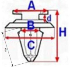 10x ЗАЖИМЫ ДЛЯ ПРОКЛАДКИ ДВЕРИ AUDI A6 C6