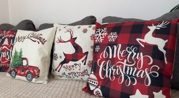 4x РОЖДЕСТВЕНСКИЕ ДЕКОРАТИВНЫЕ НАВУШКИ 45x45 JASIEK