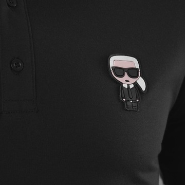 Karl Lagerfeld koszulka polo męska KARL LAGERFLELD Czarna rozmiar XL