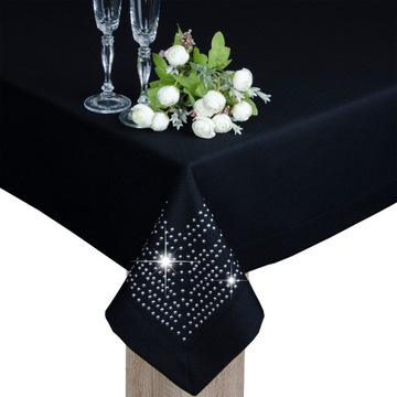 obrus PANAMA DECOR dżety 110x160 czarny