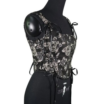 Rose Black Corset Top Sexy Women's Plus Size Corse