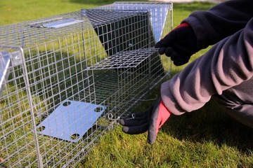 Живая ловушка Оцинкованная клетка ЛОВУШКА ДЛЯ ВЫДРЫ, ЛИСЫ, БОБРА, МУЖЧИН, Прочная, ДВУСТОРОННЯЯ