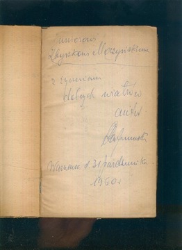 autograf Stanisław Zenon Zakrzewski; datowany 31 październik 1960
