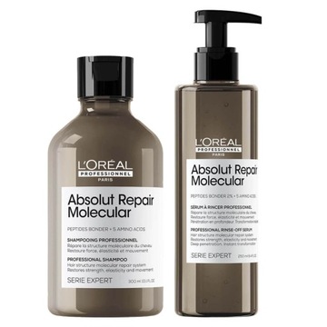 Loreal Absolut Repair Molecular serum i szampon do włosów zniszczonych