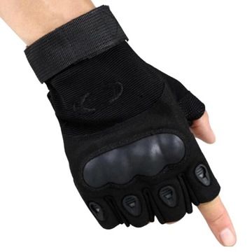 Rękawiczki do ćwiczeń na świeżym powietrzu, antypoślizgowe, bez palców, z półpalcami, XL, czarne