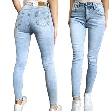 M. SARA life's jeansy spodnie damskie rurki skinny a'la levis XL/30