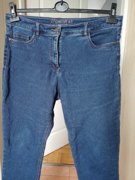 spodnie dżins strecz proste c&a 44 ze średnim stan