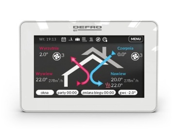 Rekuperator DEFRO DRX 500V-E Entalpiczny 550m3/h
