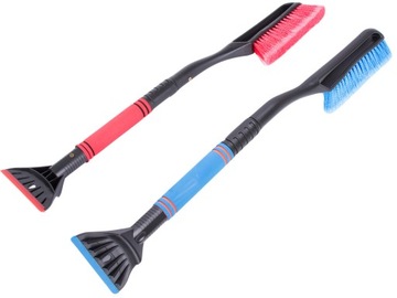 Скребок для окон, длинная автомобильная щетка для удаления снега, автомобильный скребок 2-в-1.