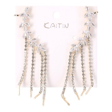 ПОДВЕСНЫЕ СЕРЬГИ ТЕКУЩИЕ КАМНИ - ЗОЛОТО