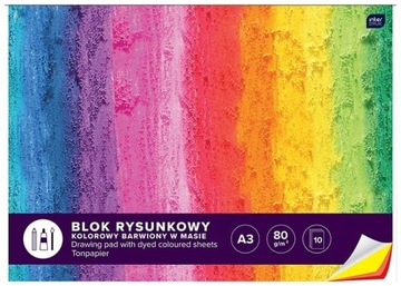 Blok rysunkowy kolorowy A3 szkolny Interdruk