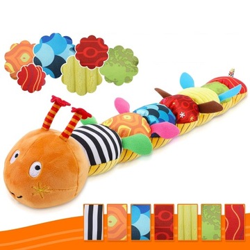 Плюшевый талисман Сороконожка гусеницы 10x60см Мягкий плюш Sozzy Caterpillar