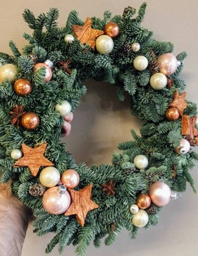 NOBILIS ЖИВОЙ ЕЛОЧНЫЙ ВЕНОК, живой, 35 см