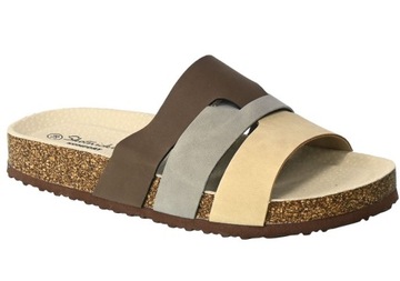 Klapki Skotnicki KL-3-0508 Beige Brown