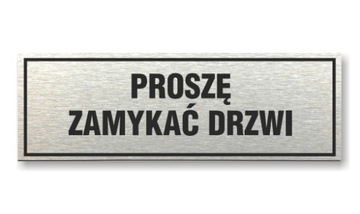 Tabliczka z taśmą OPA-87 - PROSZĘ ZAMYKAĆ DRZWI